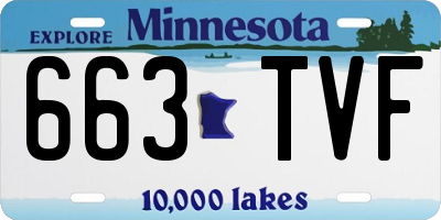 MN license plate 663TVF