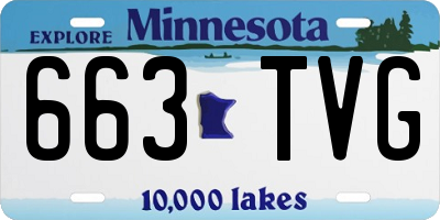 MN license plate 663TVG