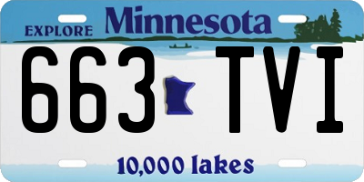 MN license plate 663TVI