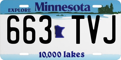 MN license plate 663TVJ
