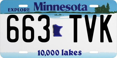 MN license plate 663TVK