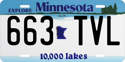 MN license plate 663TVL