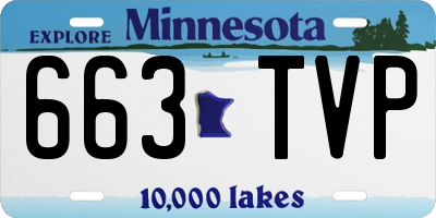 MN license plate 663TVP