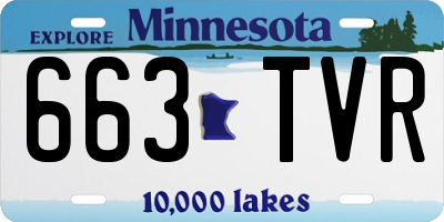 MN license plate 663TVR