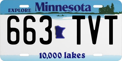 MN license plate 663TVT