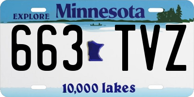 MN license plate 663TVZ