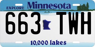 MN license plate 663TWH