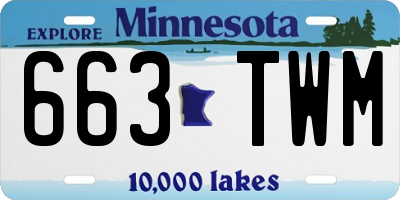 MN license plate 663TWM