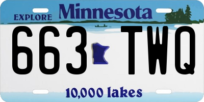 MN license plate 663TWQ