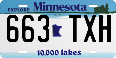 MN license plate 663TXH