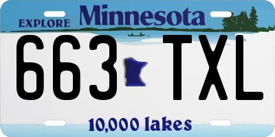 MN license plate 663TXL