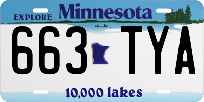 MN license plate 663TYA