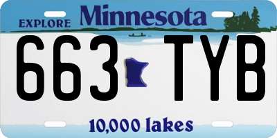 MN license plate 663TYB