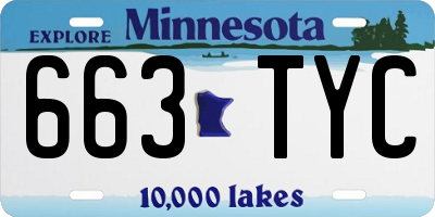 MN license plate 663TYC