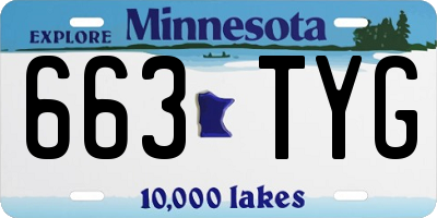 MN license plate 663TYG