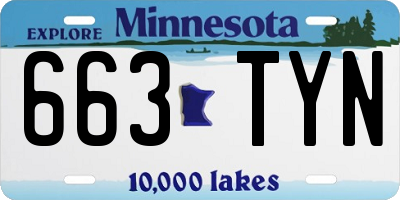 MN license plate 663TYN