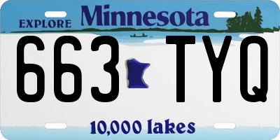 MN license plate 663TYQ