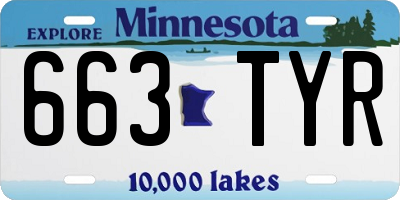 MN license plate 663TYR