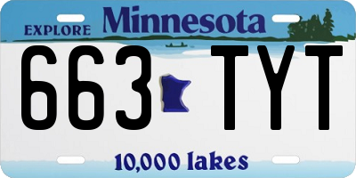 MN license plate 663TYT
