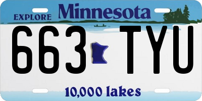 MN license plate 663TYU