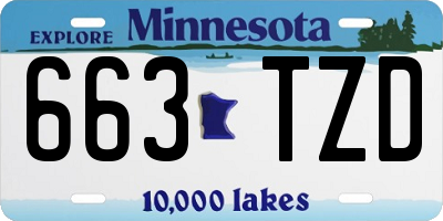 MN license plate 663TZD