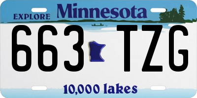 MN license plate 663TZG