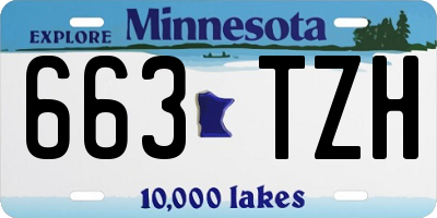 MN license plate 663TZH