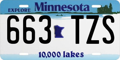 MN license plate 663TZS