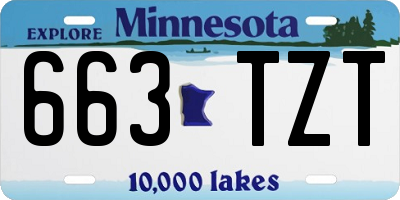 MN license plate 663TZT