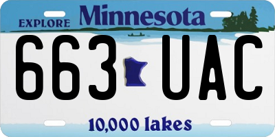 MN license plate 663UAC