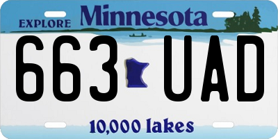 MN license plate 663UAD