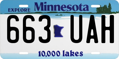 MN license plate 663UAH