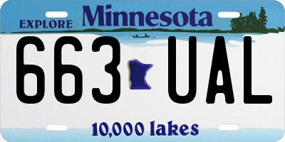 MN license plate 663UAL