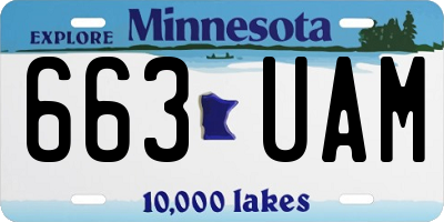 MN license plate 663UAM