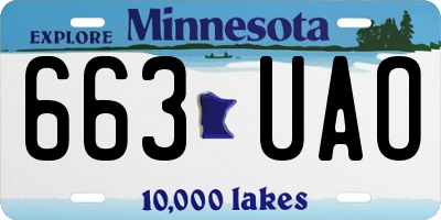 MN license plate 663UAO