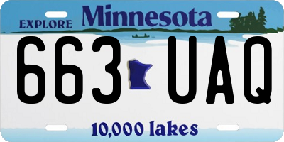 MN license plate 663UAQ