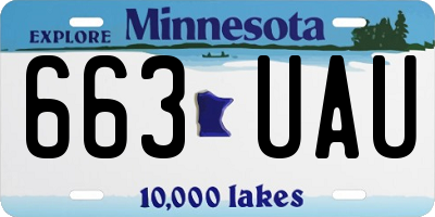 MN license plate 663UAU