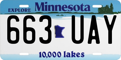 MN license plate 663UAY