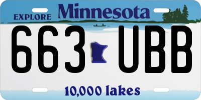 MN license plate 663UBB