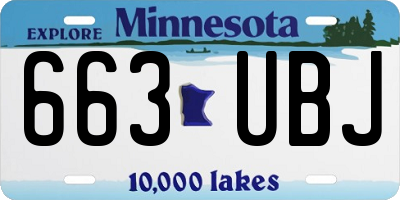 MN license plate 663UBJ