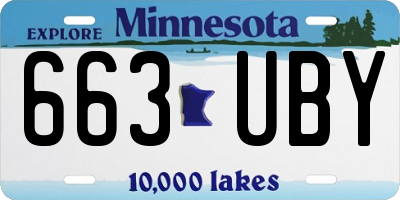 MN license plate 663UBY