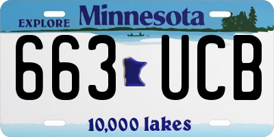 MN license plate 663UCB