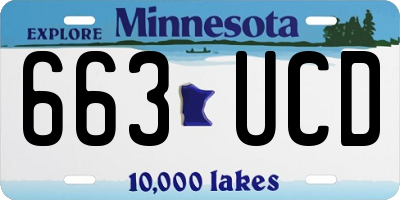 MN license plate 663UCD
