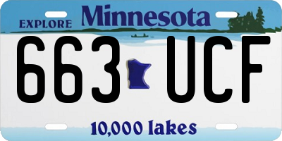 MN license plate 663UCF
