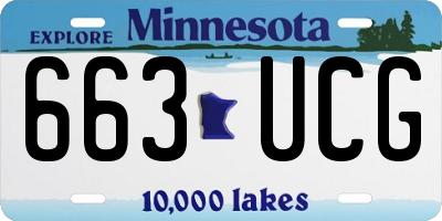 MN license plate 663UCG