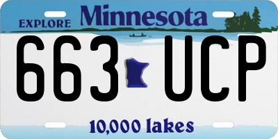 MN license plate 663UCP