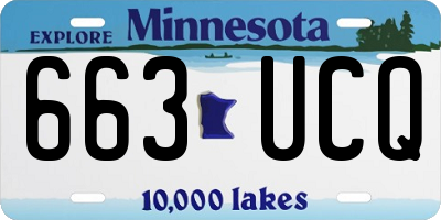 MN license plate 663UCQ