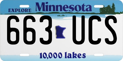 MN license plate 663UCS