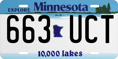 MN license plate 663UCT