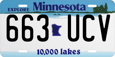 MN license plate 663UCV